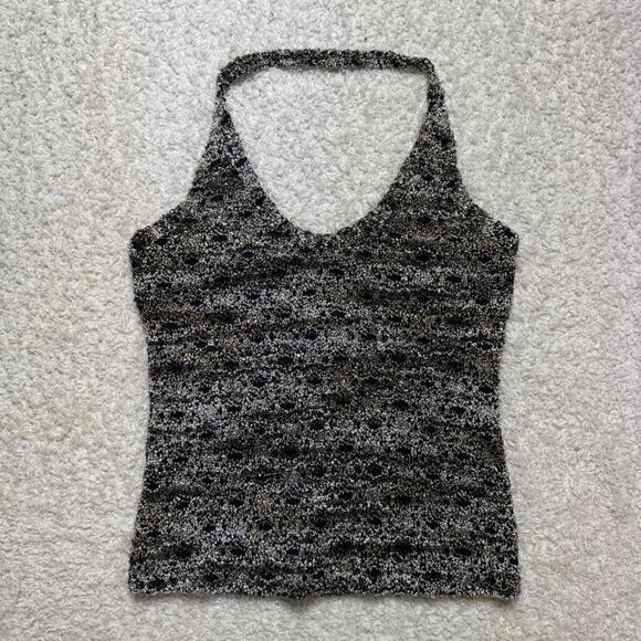 579 Tops - Vintage 1990's Y2K 579 Textured Stretch Halter Top XS NWT made in USA